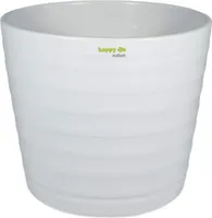 Keramik Blumentopf Maui weiss 13/12 Ø 15,5 cm H 13,5 cm
