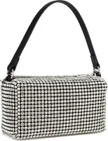 (Silber) Abend Clutch Bag Crystal Strass Umhängetaschen für Frauen Bling Purse Mini Top Handle Handtasche Chain Mesh Clutch für Party