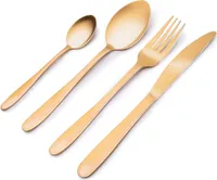 sada príborov alpina - 16 kusov - 4 osoby - zlatý matný
