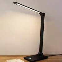 360home Tischleuchte Nachttischlampen Schreibtischlampe Nachtlicht Lampe Leuchte Schwarz