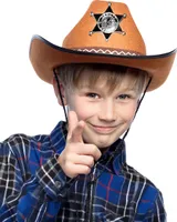 Sheriff-Kinderhut Cowboy-Hut braun