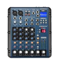 DJ-Mixer, 16 DSP-Effekte, Bluetooth-Verbindung, 6-Kanal EU-Stecker