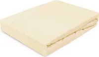 Krémové prostěradlo Jersey 70x140 s gumičkou do dětské postýlky