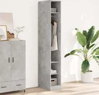 vidaXL Kleiderschrank Betongrau 30x50x200 cm Holzwerkstoff