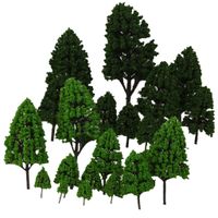 40Pcs grünes Plastikbaum Baum Spielzeug für Eisenbahn Zug Park Landschaft