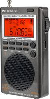 Retekess TR110 přenosné mini rádio, FM MW SW SSB World Receives Radio, FM Stereo, časovač spánku, externí anténa, venkovní (stříbrná)