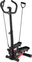 Gymtek® Stepper, rotující stepper s rukojeťmi a expandéry - s LCD displejem, krokoměrem a počítadlem kalorií - fitness, pilates, cvičení