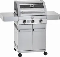 RÖSLE Gasgrill G3 Gasgrill Edelstahl Grillstation mit 3 Hauptbrenner, Deckel mit Glas, Garten, Balkon, Terrasse, Gusseisenrost, auch Holzkohlegrill