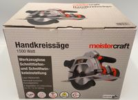 Meistercraft Handkreissäge Laser-Markierhilfe 2 Sägeblätter Säge 3m 230V  1500N