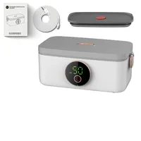 Lunchboxen, Elektrische Lunchbox, 16000 mAh, wiederaufladbar, 1000 ml Fassungsvermögen, LED-Anzeige, weiß, Geeignet für Reisen und Arbeiten