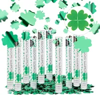 relaxdays 10 x Party Popper Cloverleaf Lucky Rain