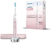 Philips Sonicare DiamondClean elektrische Zahnbürste der 9000er Serie – Schallzahnbürste, sauberere Zähne und Mundpflege, Pink, mit 4x C3 Premium Plaque Defense-Bürstenköpfen (Modell HX9911/79)