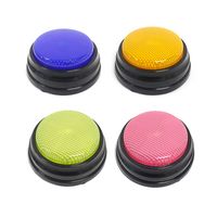4 PCS Aufnehmbarer sprechender Knopf mit LED Funktion Lernmittel Buzzer Orange + Blau + Grün + Pink