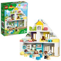 LEGO 10929 DUPLO Unser Wohnhaus 3-in-1 Set, Puppenhaus für Mädchen und Jungen ab 2 Jahren mit Figuren und Tieren