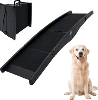 Hunderampe 3-fach klappbar 152x40 cm 75 kg Tragkraft Anti-Rutsch Lauffläche mit Tragegriff schwarz