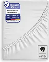 Prześcieradło z jerseyu Prześcieradło ze 100% bawełny 135GSM Białe 90x200cm