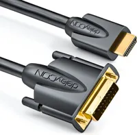 deleyCON 1,5m HDMI zu DVI Kabel - HDMI Stecker zu DVI Stecker 24+1 - 1080p FULL HD HDTV 1920x1080 - vergoldete Kontakte - TV Beamer PC - Schwarz
