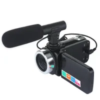 Videokamera Videokamera Full HD vlogovacia kamera s externým mikrofónom