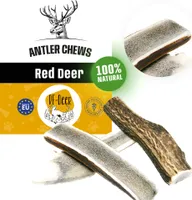 RF - DEER Hirschgeweih S 20-40 g 8-10 cm Soft natürliches Geweih, Öko Kausnack für Hunde, gesundes Kauspielzeug, Kauknochen für Genuss, Zahnpflege