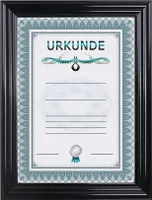 Dokument Bilderrahmen in Schwarz 21x29,7 DIN A4 Urkunde Bilder Foto Rahmen