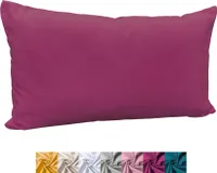 heimtexland ® Deko Kissenhülle Baumwolle Kissen Bezug Natur Dekokissen Typ849 Beere 30x50 cm