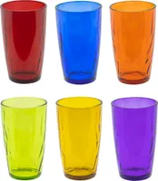 6er Set - bunte Trinkgläser Wassergläser Saftgläser - ca. 320ml – spülmaschinengeeignet