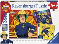 3 x 49 Teile Ravensburger Kinder Puzzle Feuerwehrmann Sam Bei Gefahr rufen 09386