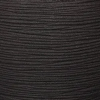 Capi Blumentopf Nature Rib Rund 43x41 cm Schwarz KBLR933