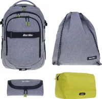Schulrucksack Jungen 4 Teile Set Bestway Evolution Packer Rucksack Schultasche Laptopfach 40177-1701 Sportbeutel, Mäppchen und Kulturtasche Two Tone Grey Grau +rsmk