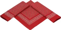 Betz 3er Pack Nickituch mit kleinen Punkten Halstuch Bandana Kopftuch Größe ca. 55 x 55 cm 100% Baumwolle Farbe rot