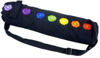 Yogamatten-Tasche 7 Chakra - Schwarz, Unisex - Erwachsene, Baumwolle, 65*15*15 cm, Taschen für Yogamatten