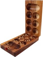 5*25*12 cm Kalaha mit Holzmurmeln Brettspiel Gesellschaftsspiel aus Holz 