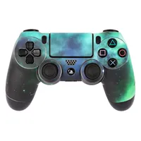 Galaxy Green Skin Sticker - Aufkleber für PlayStation 4 Controller, schützendes Design, erhöhter Grip, rückstandslos ablösbar