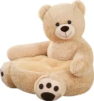 Welikera Kindersessel Kinder Plüschsessel Kuscheltier Lesesofa Weiches Sitzkissen,Braunbär