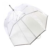 Bisetti Regenschirm Transparent Durchsichtig Kuppel Glockenschirm Damen 