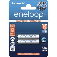 1x2 Panasonic Eneloop Micro AAA 750 mAh DECT   BK-4MCCE/2DE