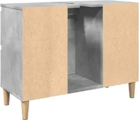 vidaXL Waschbeckenunterschrank Betongrau 80x33x60 cm Holzwerkstoff