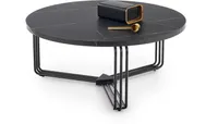 Stolik kawowy ANTICA 80x80 czarny marmur/czarny