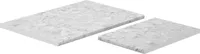 Vicco Küchenarbeitsplatte R-Line, 114 cm (passend für 87x87 Eckschrank), Marmor Weiß