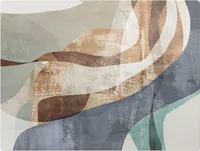Abstraktné Vlny– Ochranná podložka na podlahu – Podložka pod stoličku – 120 x 90 cm – Protišmyková podložka na tvrdé podlahy
