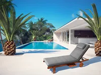 HOBBYGARDEN outdoor/indoor, Sitzkissen, Sitzpolster, Gartenmöbel Kissen, für Stuhle oder Liege, Polster, Sofa, 204 x 60 x 7 cm, Anthrazit