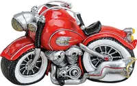 Comic Spardose Motorrad Old Style Biker rot Sparschwein Bike