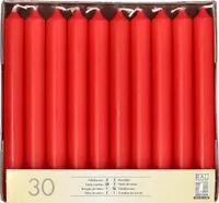 30 stolních svíček Ø 2,1 cm - 19,6 cm bordeaux