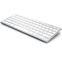 CSL Wireless-Tastatur, Bluetooth Keyboard, Ultra dünnes Design, ergonomisch & trageleicht, silber