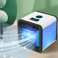 Mobile Klimaanlage, Mini Luftkühler, Sprühen Klimagerät mit 600ml Wassertank Wiederaufladbar USB Tragbare Air Cooler Verdunstungskühler für Zuhause