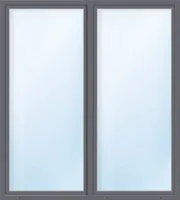ARON Basic Balkontür Kunststoff 2-flg. mit Stulppfosten weiß/anthrazit 1400x2000 mm