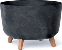 NABBI Kunststoff-Pflanzgefäß auf Beinen DGRL400E 39 cm - Anthrazit