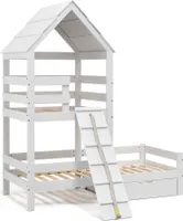 Vitalispa Hausbett Teddy, 90x200 cm mit Schublade, Weiß
