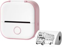 Doodle Dash-Drucker, Doodle Dash-Taschendrucker, Mini-Taschendrucker, tintenloser Drucker von Printago, 2023 neuer tragbarer Sofort-Sticker-Drucker（Rosa）
