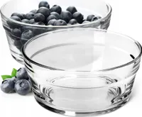 KADAX Salatschüssel, Servierschale aus Glas, Spülmaschinenfeste Snackschale